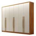 Ver imagem 1 de Guarda Roupa Casal Livorno 6 Portas 6 Gavetas Cinamomo Fendi Fosco - Novo Horizonte