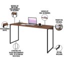 Ver imagem 4 de Mesa Para Escritório e Home Office Industrial Aspen 150 cm C01 Nogal - Lyam Decor