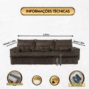 Ver imagem 3 de Sofá Fusion 3.60m Elétrico com Usb e Vibro Massagem - Marrom