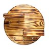 PORTA CHAVES E ORGANIZADOR EM MADEIRA DE PAREDE REDONDO CLARO PC2Q SpaceBuy - 4