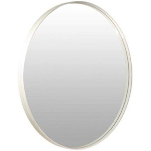 Espelho Redondo 60cm Moldura Design Recuado Branco