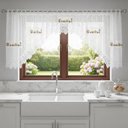Ver imagem 3 de Cortina Bando Renda Cascata Cozinha Bules Branca 3,15x0,95