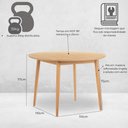 Ver imagem 2 de Mesa de Jantar Liva Redonda 110 cm X 77 cm Tauari
