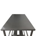 Ver imagem 4 de Mesa Aço Inox Industrial 110x70x90 Cm Prateleira Dupla Fenestrada Nortinox