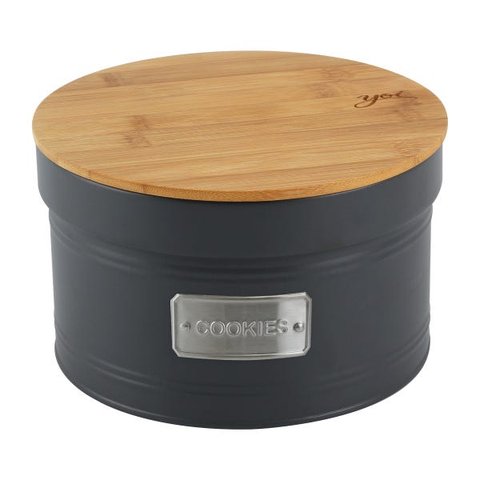 Lata Porta Condimento Matte Cookies Chumbo