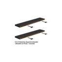 Ver imagem 5 de Kit 2 Prateleiras Suporte Embutido 120x25x4 cm Preta - Conceito
