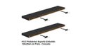 Ver imagem 5 de Kit 2 Prateleiras Suporte Embutido 120x25x4 cm Preta - Conceito