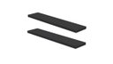 Ver imagem 1 de Kit 2 Prateleiras Suporte Embutido 120x25x4 cm Preta - Conceito