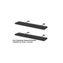 Ver imagem 4 de Kit 2 Prateleiras Suporte Embutido 120x25x4 cm Preta - Conceito