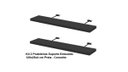 Ver imagem 4 de Kit 2 Prateleiras Suporte Embutido 120x25x4 cm Preta - Conceito