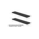 Ver imagem 6 de Kit 2 Prateleiras Suporte Embutido 120x25x4 cm Preta - Conceito