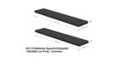 Ver imagem 6 de Kit 2 Prateleiras Suporte Embutido 120x25x4 cm Preta - Conceito