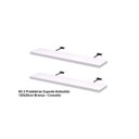 Ver imagem 4 de Kit 2 Prateleiras Suporte Embutido 120x25x4cm Branca - Conceito