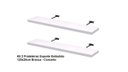 Ver imagem 4 de Kit 2 Prateleiras Suporte Embutido 120x25x4cm Branca - Conceito