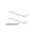 Ver imagem 6 de Kit 2 Prateleiras Suporte Embutido 120x25x4cm Branca - Conceito