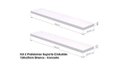 Ver imagem 6 de Kit 2 Prateleiras Suporte Embutido 120x25x4cm Branca - Conceito