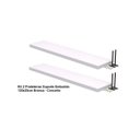 Ver imagem 3 de Kit 2 Prateleiras Suporte Embutido 120x25x4cm Branca - Conceito