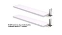 Ver imagem 3 de Kit 2 Prateleiras Suporte Embutido 120x25x4cm Branca - Conceito