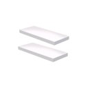 Ver imagem 1 de Kit 2 Prateleiras Suporte Embutido 60x25x4 Cm Branca - Conceito