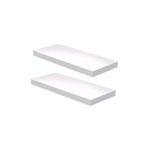 Kit 2 Prateleiras Suporte Embutido 60x25x4 Cm Branca - Conceito