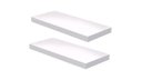 Ver imagem 1 de Kit 2 Prateleiras Suporte Embutido 60x25x4 Cm Branca - Conceito