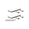 Kit 2 Prateleiras Suporte Embutido 60x25x4 cm Branca - Conceito - 5