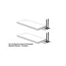 Kit 2 Prateleiras Suporte Embutido 60x25x4 cm Branca - Conceito - 3
