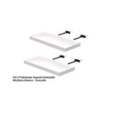 Ver imagem 4 de Kit 2 Prateleiras Suporte Embutido 60x25x4 Cm Branca - Conceito