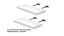 Ver imagem 4 de Kit 2 Prateleiras Suporte Embutido 60x25x4 Cm Branca - Conceito