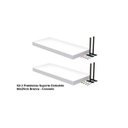 Ver imagem 3 de Kit 2 Prateleiras Suporte Embutido 60x25x4 Cm Branca - Conceito