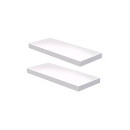 Kit 2 Prateleiras Suporte Embutido 60x25x4 cm Branca - Conceito - 1