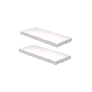 Kit 2 Prateleiras Suporte Embutido 60x25x4 cm Branca - Conceito