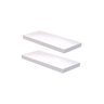 Kit 2 Prateleiras Suporte Embutido 60x25x4 cm Branca - Conceito - 1