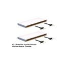 Ver imagem 5 de Kit 2 Prateleiras Suporte Embutido 60x25x4 Cm Branca - Conceito