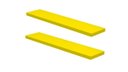 Ver imagem 1 de Kit 2 Prateleiras Suporte Embutido 120x25x4 cm Amarela - Conceito