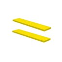 Ver imagem 1 de Kit 2 Prateleiras Suporte Embutido 120x25x4 cm Amarela - Conceito