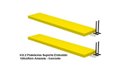 Ver imagem 3 de Kit 2 Prateleiras Suporte Embutido 120x25x4 cm Amarela - Conceito