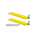 Ver imagem 3 de Kit 2 Prateleiras Suporte Embutido 120x25x4 cm Amarela - Conceito