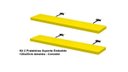 Ver imagem 4 de Kit 2 Prateleiras Suporte Embutido 120x25x4 cm Amarela - Conceito