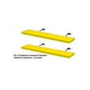 Ver imagem 4 de Kit 2 Prateleiras Suporte Embutido 120x25x4 cm Amarela - Conceito