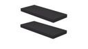 Ver imagem 1 de Kit 2 Prateleiras Suporte Embutido 60x25x4cm Preta - Conceito