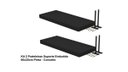 Ver imagem 3 de Kit 2 Prateleiras Suporte Embutido 60x25x4cm Preta - Conceito