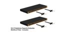 Ver imagem 5 de Kit 2 Prateleiras Suporte Embutido 60x25x4cm Preta - Conceito