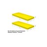 Kit 2 Prateleiras Suporte Embutido 60x25x4 cm Amarela - Conceito - 6