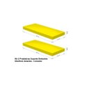 Ver imagem 6 de Kit 2 Prateleiras Suporte Embutido 60x25x4 cm Amarela - Conceito