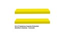 Ver imagem 2 de Kit 2 Prateleiras Suporte Embutido 60x25x4 cm Amarela - Conceito