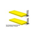 Ver imagem 5 de Kit 2 Prateleiras Suporte Embutido 60x25x4 cm Amarela - Conceito