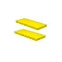 Ver imagem 1 de Kit 2 Prateleiras Suporte Embutido 60x25x4 cm Amarela - Conceito