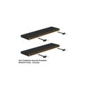 Ver imagem 5 de Kit 2 Prateleiras Suporte Embutido 90x25x4 cm Preta - Conceito