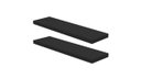 Ver imagem 1 de Kit 2 Prateleiras Suporte Embutido 90x25x4 cm Preta - Conceito
